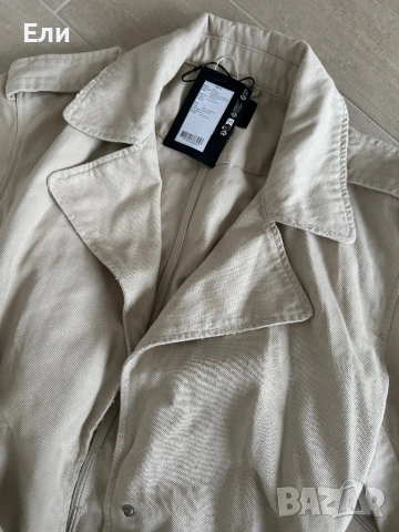 Елегантно дълго дънково палто , снимка 2 - Палта, манта - 54081825