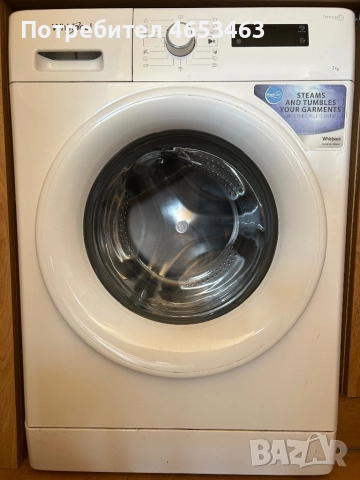 Пералня Whirlpool за части, работи, но дава грешка F08, изглежда че центрофугата не работи, снимка 1