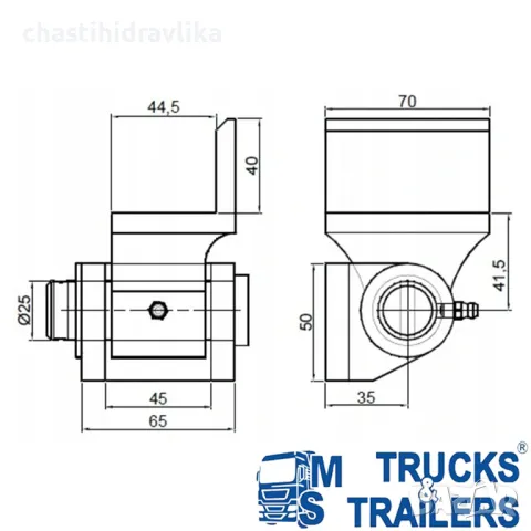 Комплект задни панти за самосвал до 3,5т, снимка 2 - Части - 33967353
