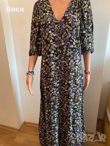 Дълга рокля на цветя, снимка 3 - Рокли - 40465046