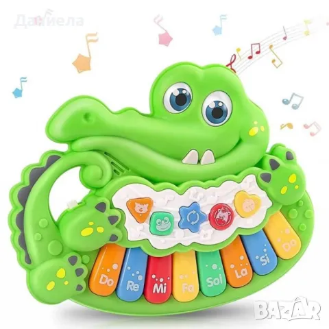 Музикална образователна йоника крокодилче, снимка 2 - Образователни игри - 49407950