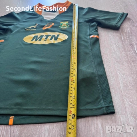 ASICS Мъжка тениска с принт на Ръгби Юниън Южна Африка 2017/2018, размер XS, снимка 5 - Тениски - 52875780