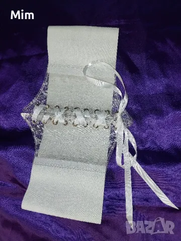 Бял ,широк,еластичен колан с дантела , снимка 4 - Колани - 50263027