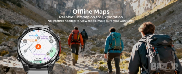 Смарт часовник Doogee Anywise W1 Pro - 1.43" AMOLED, Stainless Steel, снимка 12 - Смарт часовници - 54063300