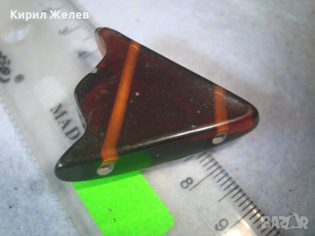 ЮВЕЛИРНО ШЛИФОВАН ПОЛИРАН НАТУРАЛЕН БАЛТИЙСКИ КЕХЛИБАР ЗВЕНО от СТАРА РЕТРО ГРИВНА ЦВЯТ КОНЯК 31416, снимка 8 - Антикварни и старинни предмети - 38065494