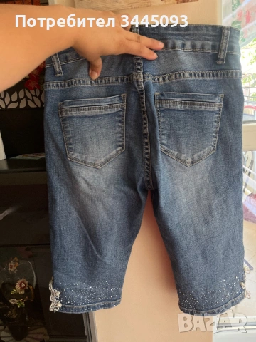 Нови 3/4 дънкови панталони - рр S, снимка 6 - Дънки - 54341401