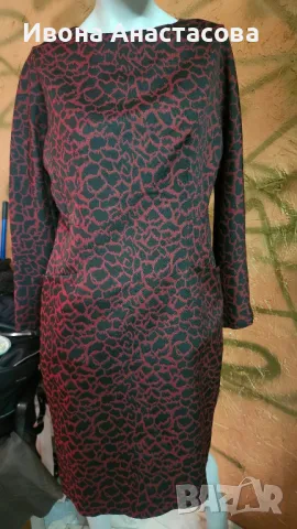 РОКЛЯ БОРДО ЗИМНА , снимка 3 - Рокли - 48351102