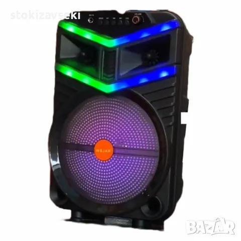 Преносима безжична тонколона с мощен звук и LED ефекти WSJAR E8131W, снимка 1