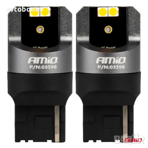 LED крушки AMIO PRO CANBUS T20-с една светлина-жълти(WY21W/W3X16D) к-т /2бр./, снимка 3 - Аксесоари и консумативи - 50302572