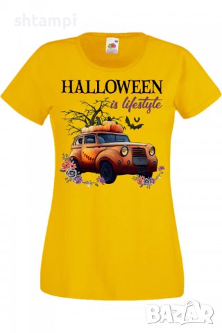 Дамска тениска Halloween is Lifestyle,Halloween,Хелоуин,Празник,Забавление,Изненада,Обичаи,, снимка 8 - Тениски - 38146751