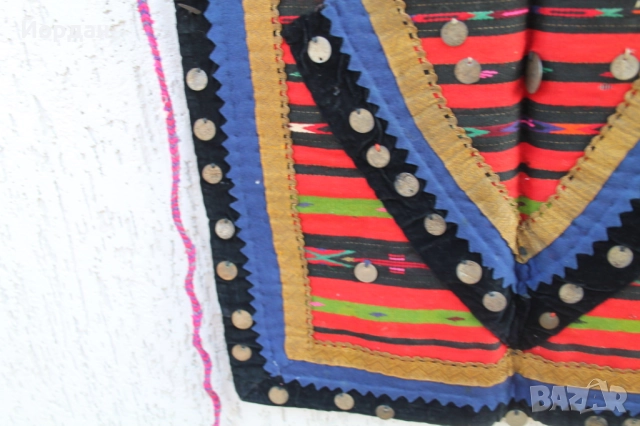 Престилка със сърма и сребърни монети, снимка 9 - Антикварни и старинни предмети - 52724044