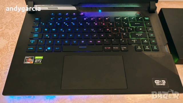 NVIDIA RTX 3080 8GB/AMD Ryzen 7 5800H/16GB RAM/1TB NVMe/15.6 FHD IPS 300hz/Asus ROG Strix SCAR G533, снимка 8 - Лаптопи за игри - 54195883