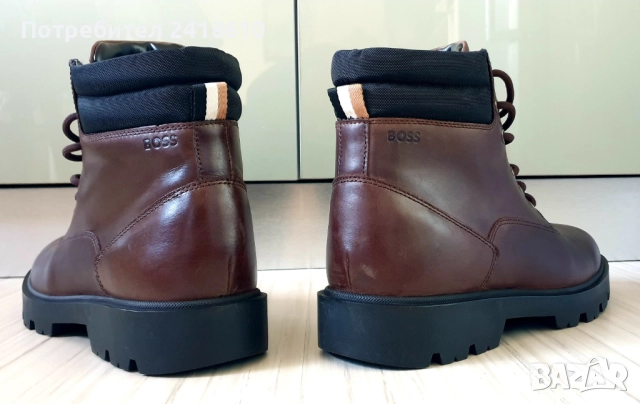 Hugo Boss Leather  Mens Size 45/29 - 29.5 см. НОВО! ОРИГИНАЛ! Мъжки Обувки!, снимка 9 - Спортно елегантни обувки - 52258802
