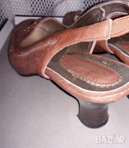 Дамски летни обувки с открита пета кафяви №36, снимка 5 - Сандали - 36598544