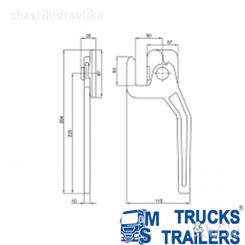 Горна дясна ключалка, снимка 2 - Части - 33753774