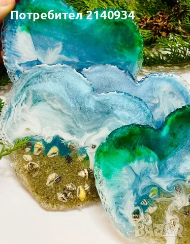 Ръчно изработени подложки от епоксидна смола, снимка 10 - Други стоки за дома - 47513137