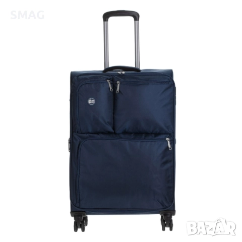 Куфар с колелца за пътуване, тъмносин с външни отделения, 111 л._1239392, снимка 2 - Куфари - 52277634