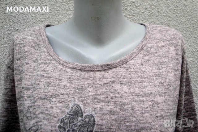 3XL Нова  италианска блуза с пеперуда , снимка 4 - Блузи с дълъг ръкав и пуловери - 30342227