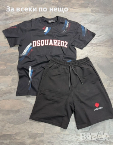 DSQUARED2 Мъжки Летен Екип Тениска И Къси Панталонки👕🩳Мъжки Къс Комплект Дискуаред2 Код NGHSP86, снимка 2 - Спортни дрехи, екипи - 53924864