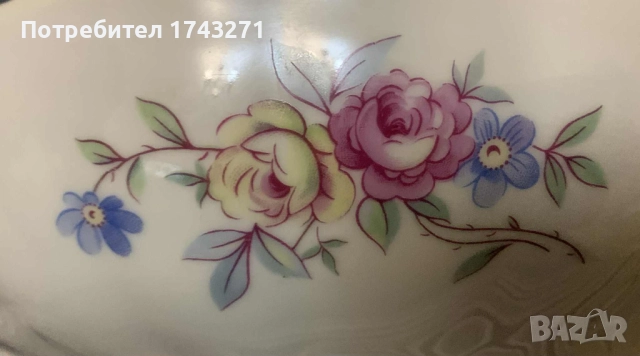 Голяма порцеланова купа произведена в Разград, снимка 3 - Чинии - 52949485
