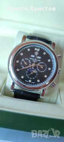 Мъжки луксозен часовник PATEK PHILIPPE The Patek Perpetual Calendar Chronograph reference 3970, снимка 9 - Мъжки - 36899292