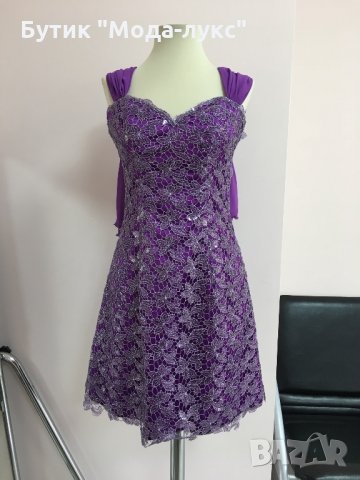 Официална лилава рокля, снимка 2 - Рокли - 29967742