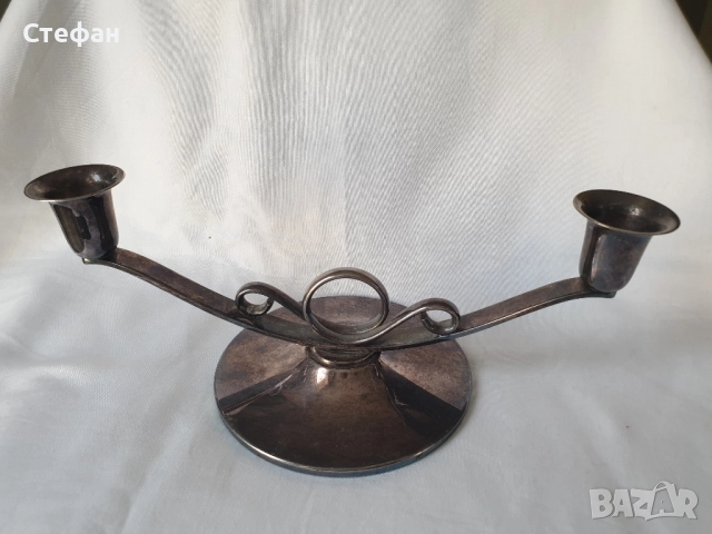 Посребрен свещник