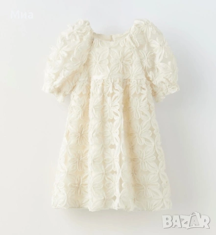 Рокля с 3D цветя Zara , 3-4 годинки