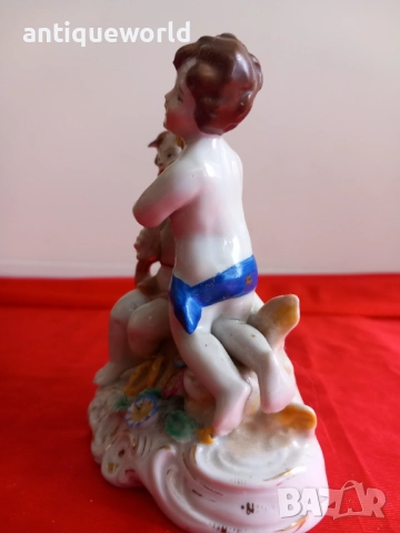 Capodimonte Стара Порцеланова Статуетка ХЕРУВИМИ 1900г, снимка 2 - Антикварни и старинни предмети - 51916835