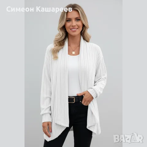 Дамска плетена жилетка, снимка 2 - Жилетки - 56425402