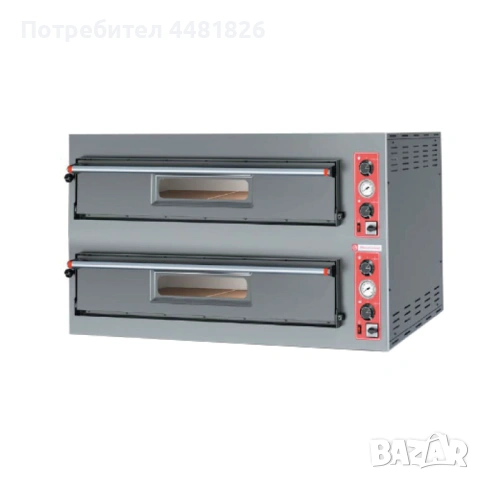 Професионална пица фурна с две камери – до 9 пици Ø30/34 см на ниво