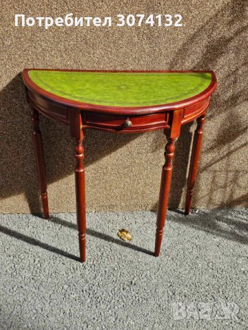 Конзола с кожа в ретро стил, снимка 2 - Маси - 42652466