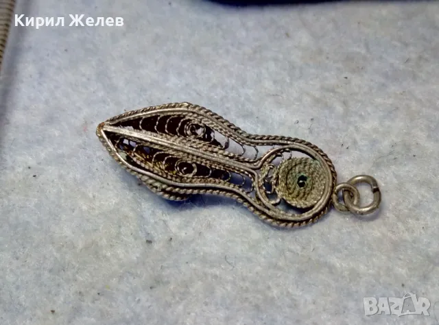 СТАРИНЕН ФИЛИГРАНЕН СРЕБЪРЕН МЕДАЛЬОН ЧЕХЪЛЧЕ СРЕБРО ВИСОКА ПРОБА ФИНА РЪЧНА МАЙСТОРСКА РАБОТА 20778, снимка 2 - Антикварни и старинни предмети - 49606504