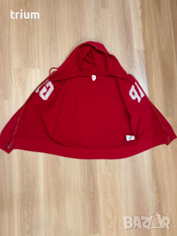 Червен мъжки суитшърт GAP, размер L, снимка 3 - Суичъри - 52125728