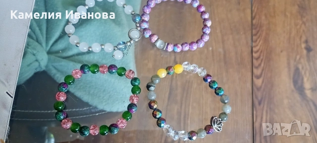 Промоция!!!2 броя -20 лв,,Гривни с зодии,с естествени камъни-аметист за стрес и болки, снимка 3 - Гривни - 50965171