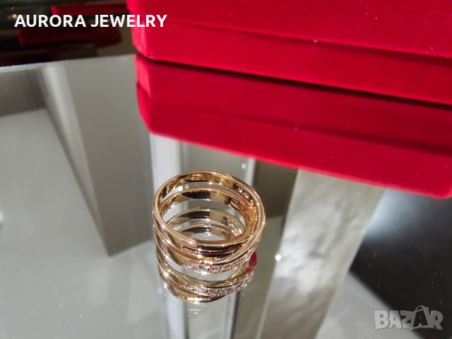 CARTIER Etincelle de Cartier Rose Gold Diamonds Дамски Пръстен, снимка 9 - Пръстени - 52833286