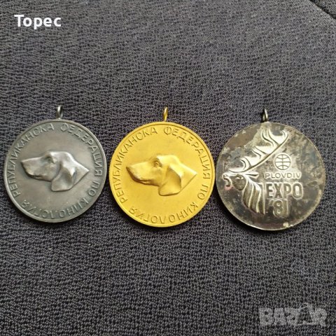 Три кучешки медала - кинология, снимка 1 - Антикварни и старинни предмети - 32979158