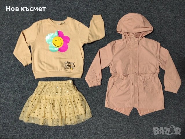 Нови детски дрехи H&M за момиче, размер 98/104, 104, 116, 134 рокля Bambie , снимка 8 - Детски Блузи и туники - 54010818