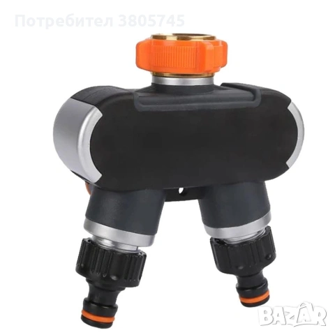 Двупосочен разпределител за градински кран 2-в-1: Сплитер за маркуч с независими вентили (3/4" и 1"), снимка 13 - Други инструменти - 53374110