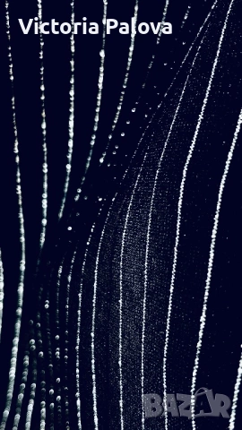 Модерно удължено сако без ревер KUSI COLLECTION с фини блестящи райета, снимка 11 - Сака - 53194455