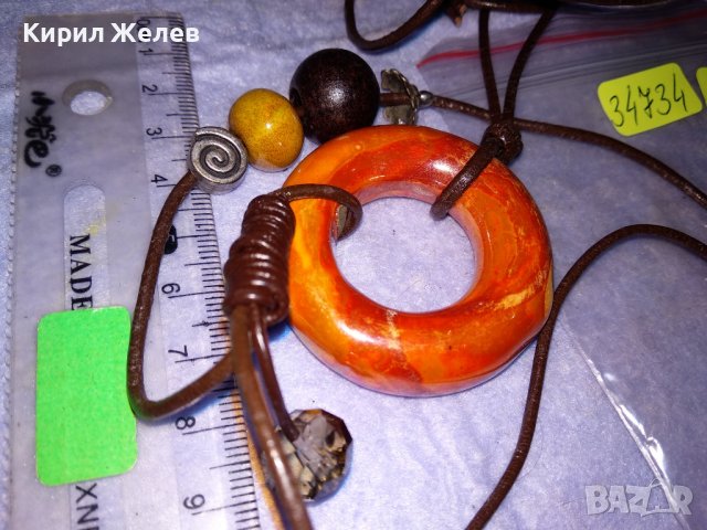 КОЛИЕ ЦВЕТНА АРТ КЕРАМИКА МНОГО КРАСИВА МАРКОВА ОГЪРЛИЦА 34734, снимка 7 - Колиета, медальони, синджири - 39192827