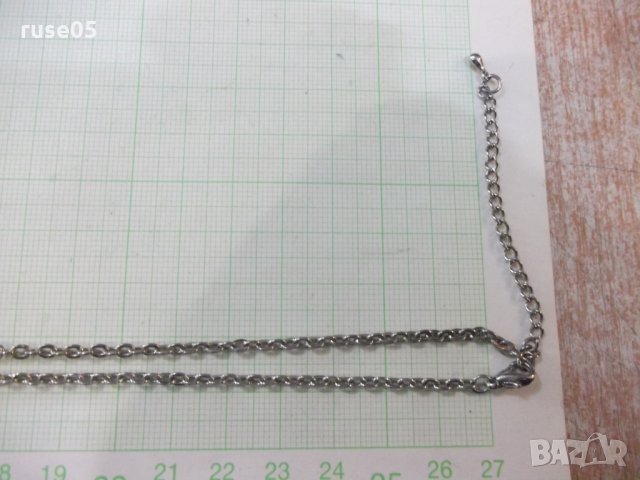 Синджир с котва имитационна бижутерия, снимка 3 - Бижутерийни комплекти - 30303090