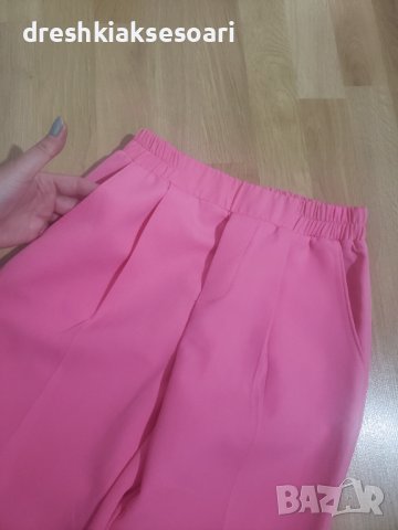 Розов циклама панталон с ръб, снимка 4 - Панталони - 44247531