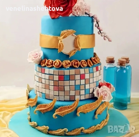 3 броя плочки с квадрат квадрати резци резец фондан декорация торта , снимка 2 - Форми - 52871730