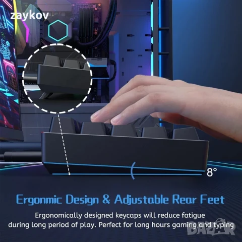 Геймърска клавиатура Dierya DK61se, снимка 4 - Клавиатури и мишки - 50630394