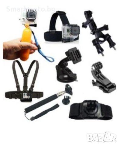 GK5 нов комплект аксесоари за екшън камери 8 части GO PRO SJCAM,EKEN, снимка 1