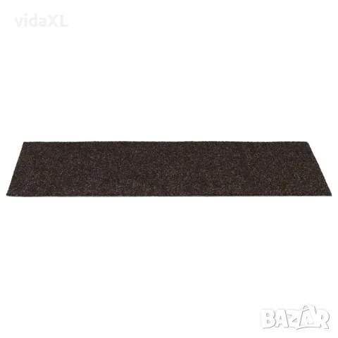 vidaXL Изтривалки за стълби, самозалепващи се, 15 бр., 60x25 см, тъмнокафяви, правоъгълни, снимка 4 - Изтривалки - 56146816