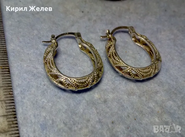 ПРЕКРАСНИ РЕТРО СТИЛ АЖУРНИ ПОСРЕБРЕНИ ОБЕЦИ от БЛАГОРОДНА СТОМАНА с ПЕЧАТ 925 За ПОСРЕБРЯВАНЕ 49350, снимка 10 - Обеци - 49704331