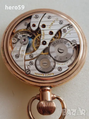 Джобен часовник  ROLEX-1910-30 г.позлатен, снимка 15 - Мъжки - 47605735