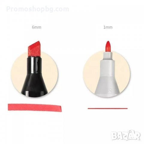 Двустранни маркери 40 бр. + компактна чантичка за съхранение, снимка 2 - Ученически пособия, канцеларски материали - 38604173